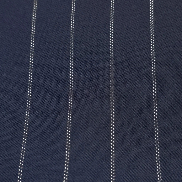 BANANA REPUBLIC NWT Navy with White Pinstripe, Cascade A-line Skirt, 00P - Picture 12 of 14